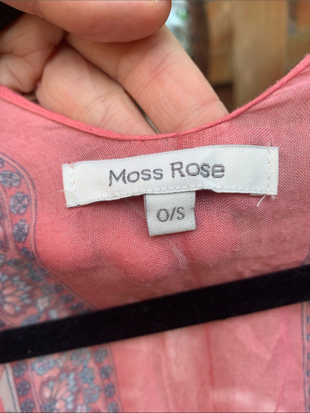 Moss Rose Coral & Blue Paisley Sheer Kimono - Picture 2 of 6